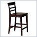 Home Styles Furniture 24 Inch Solid Hardwood Bar Stool with Back in Coffee Finish