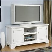 Home Styles Naples Center Console Entertainment Stand in White