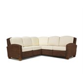 Home Styles Cabana Banana L-Shape Sectional Sofa in Cocoa