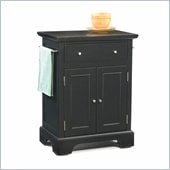 Home Styles Bedford Small Kitchen Cart in Ebony Black