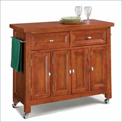 Home Styles Hanover Large Kitchen Island Cart in Cherry