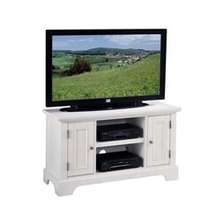 Home Styles Naples Wood TV Stand Cabinet in Multi-Step White Finish