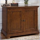 Home Styles Homestead Compact Office Cabinet in Distressed Warm Oak Finish