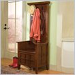 Home Styles Mini Hall Tree and Storage Bench in Cherry