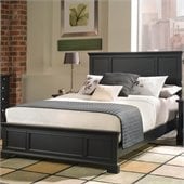 Home Styles Bedford Queen Wood Panel Bed 3 Piece Bedroom Set in Ebony