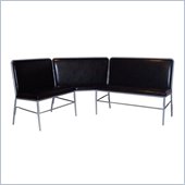 Home Styles Furniture Soda Shoppe Black Corner Booth Set