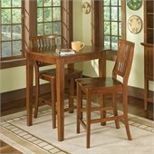 Home Styles Furniture Arts & Crafts 3PC Bistro Set in Cottage Oak