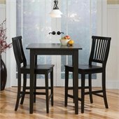 Home Styles Furniture Arts & Crafts 3PC Bistro Set in Ebony