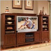 Home Styles Furniture Chesapeake 4 PC Wood Entertainment Center in Cherry