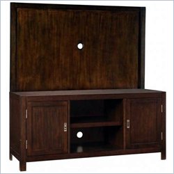 Home Styles Furniture City Chic Espresso Wood TV Stand with Back Panel