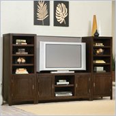 Home Styles Furniture City Chic Espresso Wood TV Stand with Side Cabinets