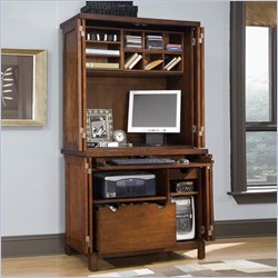 Home Styles Furniture Hanover Cabinet & Hutch in Cherry