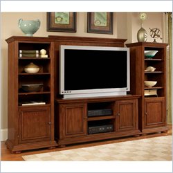 Home Styles Furniture Homestead Warm Oak 4 PC Entertainment Center