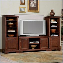 Home Styles Furniture Lafayette 3 PC Wood Entertainment Center in Cherry