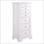 Home Styles Naples Lingerie Chest / Jewelry Armoire in White Finish