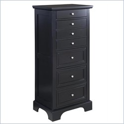 Home Styles Bedford Lingerie Chest / Jewelry Armoire in Black Finish Best Price