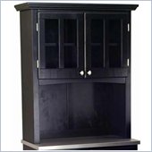 Home Styles Furniture 2-Door Solid Wood Panel Buffet Hutch in Black