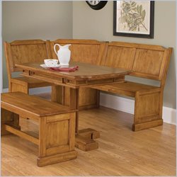 Home Styles Rectangular Dining Nook Table in Distressed Oak Finish