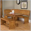 ADD TO YOUR SET: Home Styles 3 PC Corner Kitchen Dining Nook Set in Distressed Oak
