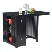 Home Styles Arts and Crafts Steamer Trunk Island Home Bar in Black