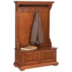 Home Styles Homestead Hall Tree in Distressed Warm Oak Finish