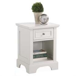 Home Styles Naples 1 Drawer Nightstand in White Finish