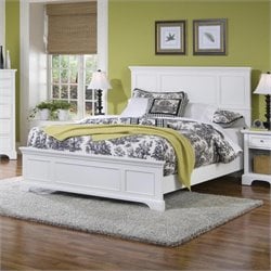 Home Styles Naples Queen Panel Bed in White Finish