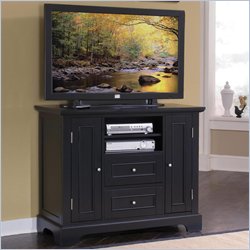 Home Styles Bedford Compact 44 Inch TV Stand in Black Finish