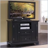 Home Styles Bedford Compact 44 Inch TV Stand in Black Finish