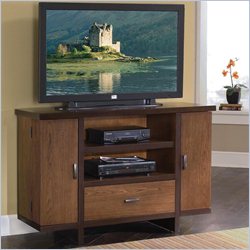 Home Styles Omni Deluxe TV Stand in Walnut Finish