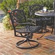 ADD TO YOUR SET: Home Styles Outdoor Swivel Dining Arm Chair in Black Finish