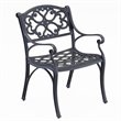 ADD TO YOUR SET: Home Styles Outdoor Dining Arm Chair in Black Finish (Set of 2)