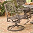 ADD TO YOUR SET: Home Styles Outdoor Swivel Dining Arm Chair in Rust Brown Finish