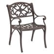 ADD TO YOUR SET: Home Styles Outdoor Dining Arm Chair in Rust Brown Finish (Set of 2)