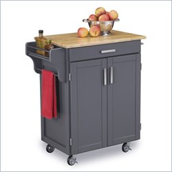 Home Styles Kitchen Cart in Gray Finish
