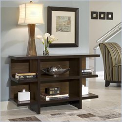Home Styles Omni Console Table in Walnut Finish