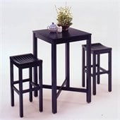 Home Styles Furniture Contour Black Pub Table and Bar Stool Set