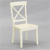 Home Styles FurnitureWood Dining Side Chair in Antique White Finish (Set of 2)