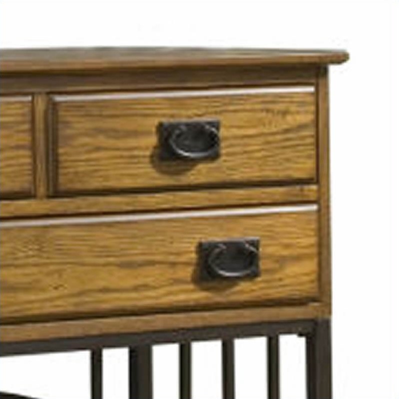 Home Styles Oak Hill Server Wrought Iron Metal Buffet Tables