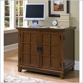 Home Styles Arts & Crafts Compact Computer Cabinet in Cottage Oak