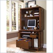 Home Styles Arts & Crafts Compact Desk and Hutch Cottage Oak Finish
