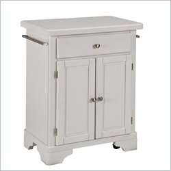 Home Styles Premier Create-a-Cart 28 Inch Wood Top Kitchen Cart in White