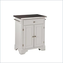 Home Styles Premier Create-a-Cart 28 inch Steel Top Kitchen Cart in White