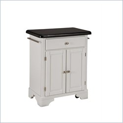 Home Styles Premier Create-a-Cart 28 inch Black Granite Top Kitchen Cart in White