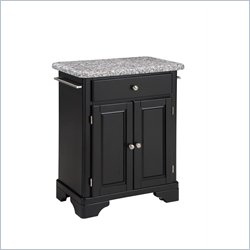 Home Styles Premier Create-a-Cart 28 inch Grey Granite Top Kitchen Cart in Black