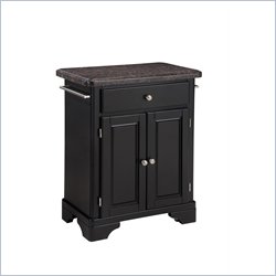 Home Styles Premier Create-a-Cart 28 Inch Salmon Granite Top Kitchen Cart in Black
