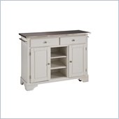 Home Styles Premier Create-a-Cart 45 Inch Steel Top Kitchen Cart in White