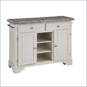 Home Styles Premier Create-a-Cart 45 Inch Grey Granite Top Kitchen Cart in White