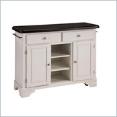 Home Styles Premier Create-a-Cart 45 Inch Black Granite Top Kitchen Cart in White