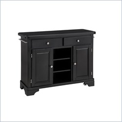 Home Styles Premier Create-a-Cart 45 Inch Wood Top Kitchen Cart in Black